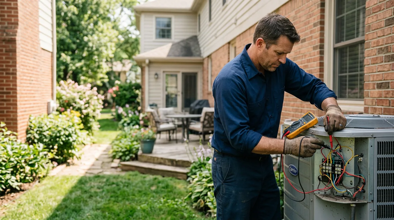 HVAC technician working near Beecher, IL